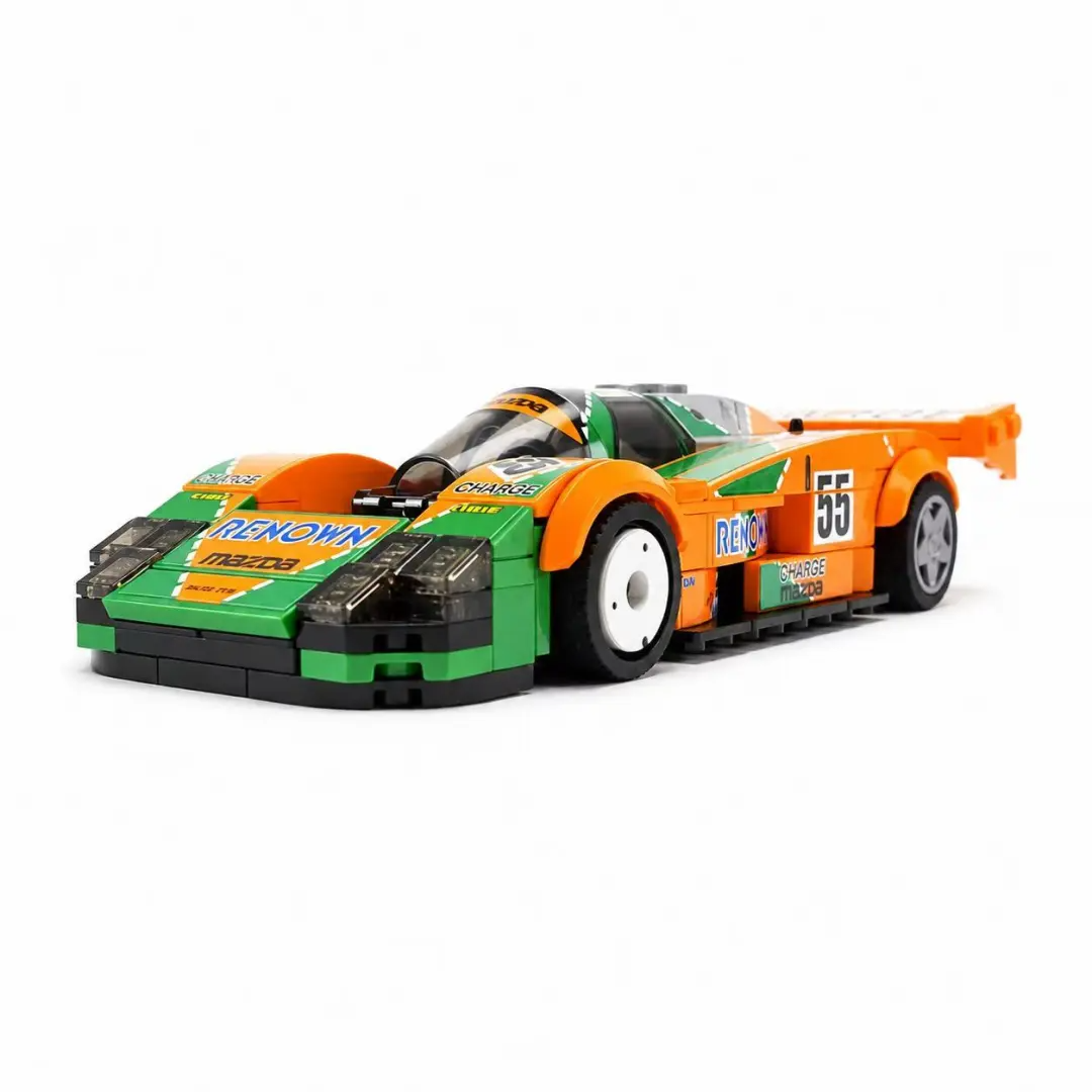 Trilumity Building Block Set: Mazda 787B 1991 Le Mans Rally | Includes a Complete Set of Stickers| 261-Piece