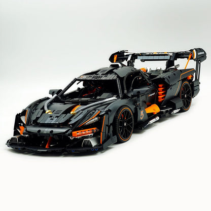 Trilumity Motorized Building Block Set: 1:8 McLaren Senna Black Knight Hypercar Limited Edition (3803-Piece)
