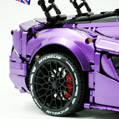 Trilumity Building Block Set: 1:8 Lotus Exige Cup 430 | Rare Amethyst Color Enamel Paint | Officially Licensed Edition (3730-Piece)