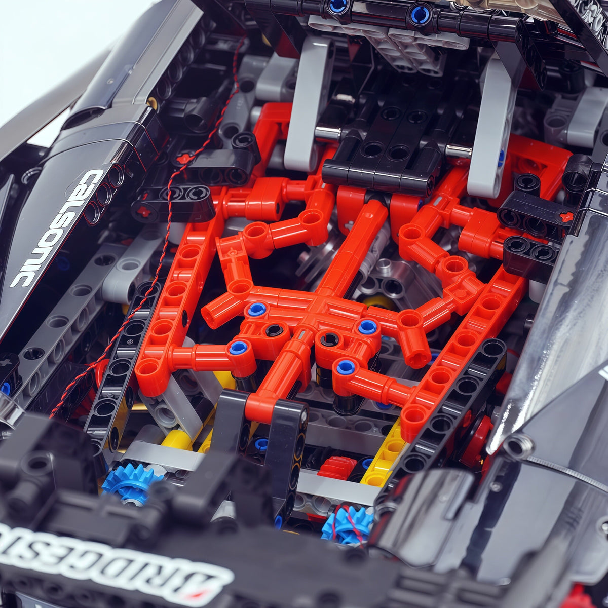 Trilumity Building Block Set: 1:8 Lamborghini Aventador Svj Lbwk | Electroplated Black Custom Bull Widebody Supercar