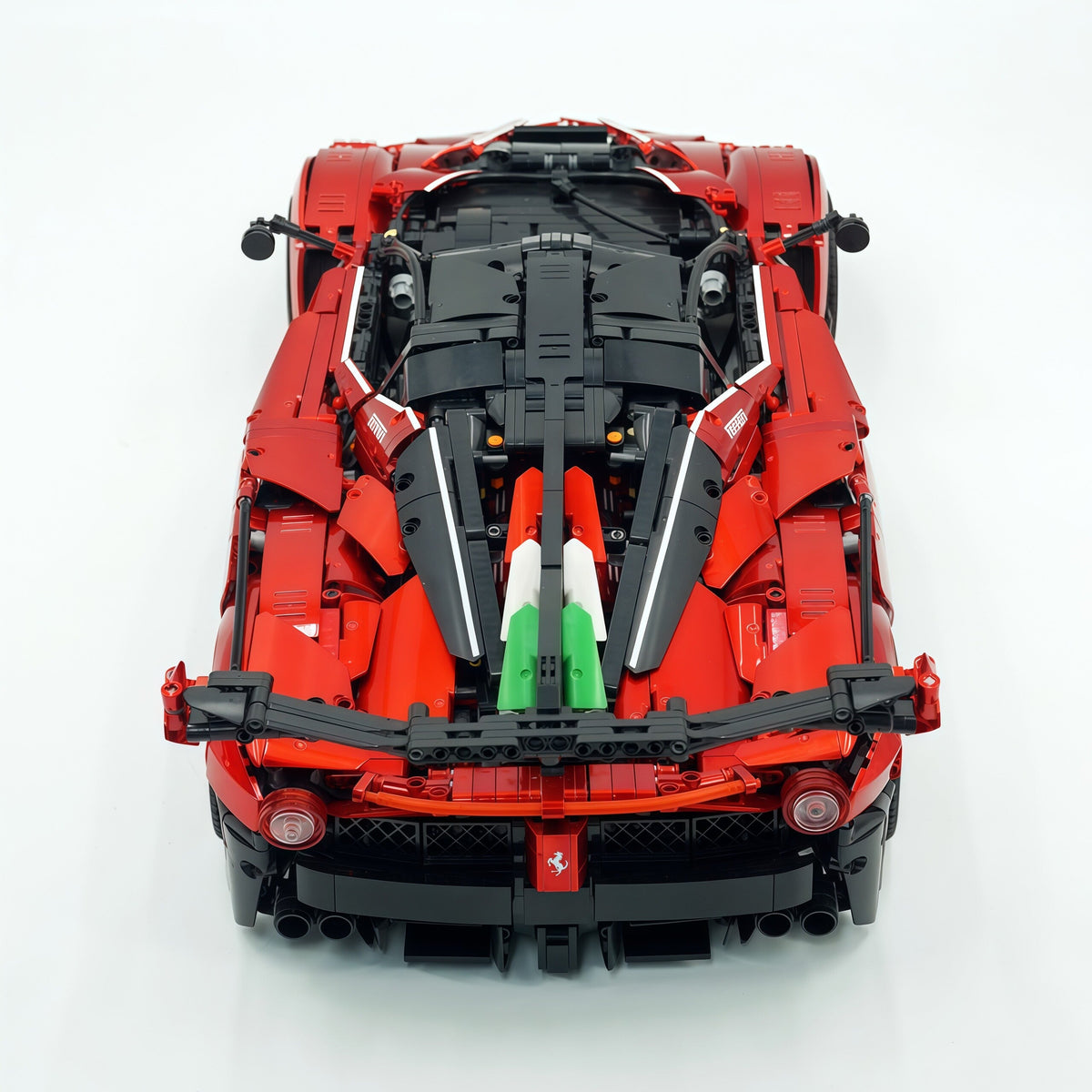 Trilumity Motorized Building Block Set: 1:8 The Ultimate Italian Hybrid Hypercar Evo | Pearl Red Painting Italian Flagship (4058Piece)