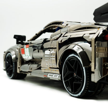 Trilumity Building Block Set: 1: 8 Corvette C8 Supercar Building Sets, Mirror electroplating Customized Edition (3788-Piece)