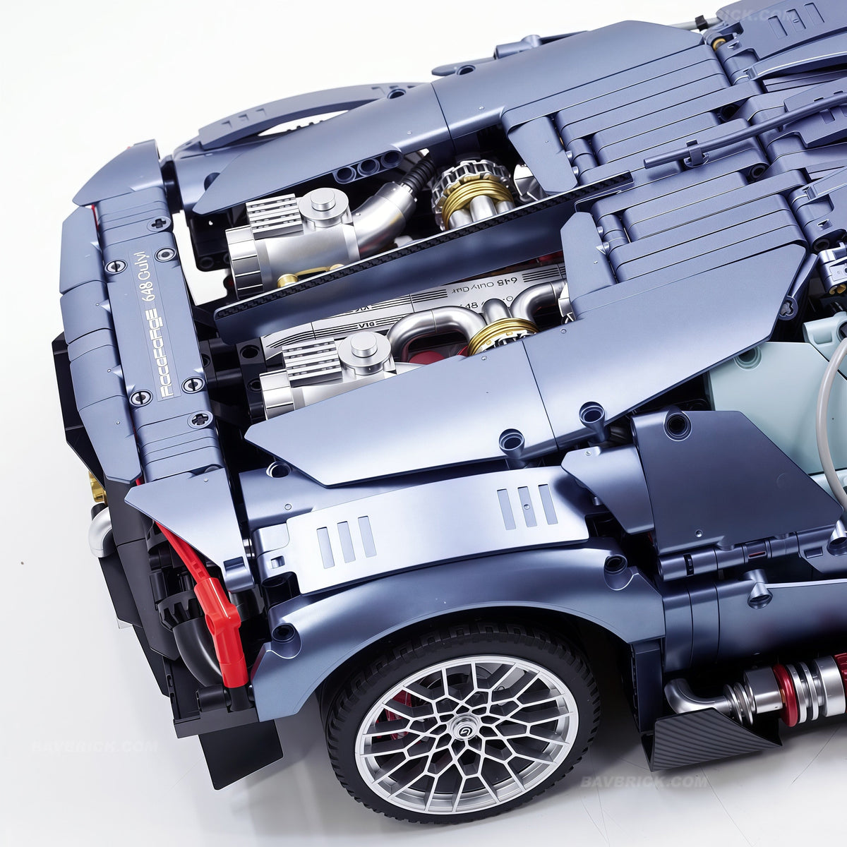 Trilumity Motorized Building Block Set: 1:8 French Hybrid V16 Hypercar | A Precision Blue Beast | Ultimate Collector's Item (3719-Piece)