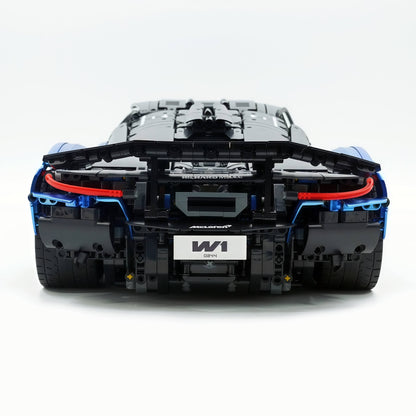 Trilumity Motorized Building Block Set: 1:8 The Ultimate British Woking Hypercar | Electric Sapphire Blue Custom Edition | Shipped in Original Gift