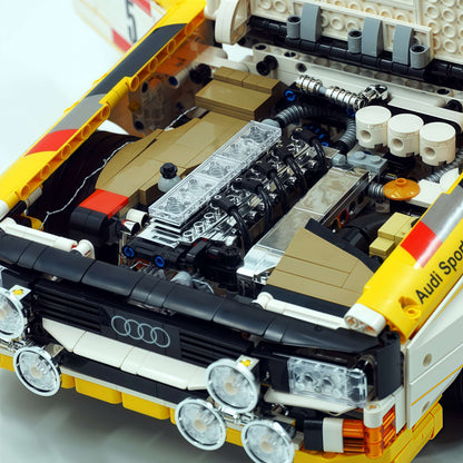 Trilumity Building Block Set: 1: 8 Audi Rally Quattro S1 Group B 1984, Genuine Authorization (3887+Piece)