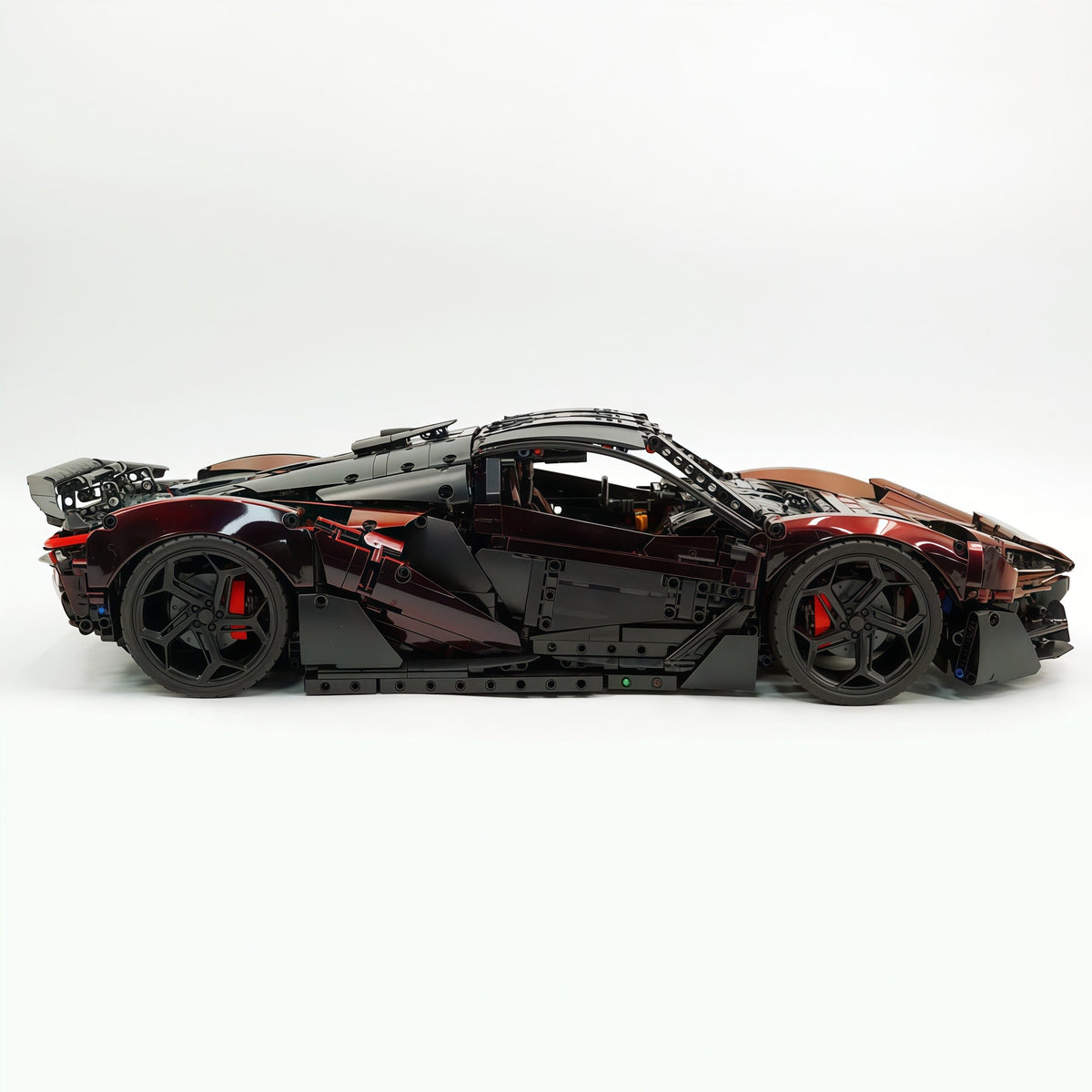 Trilumity Motorized Building Block Set: 1:8 The Ultimate British Woking Hypercar | Black & Red Chameleon Paint Edition | Shipped in Original Gift Box