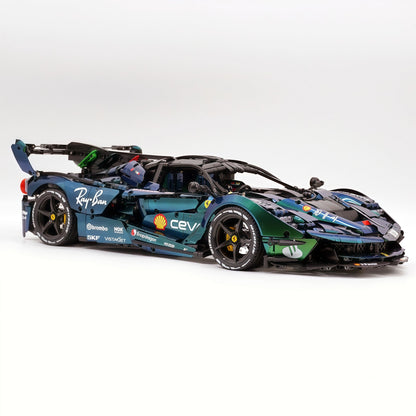 Trilumity Motorized Building Block Set: 1:8 The Ultimate Italian Hybrid Hypercar Evo | Chameleon Metallic Paint Italian Flagship (4058+-Piece)