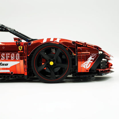 Trilumity Motorized Building Block Set: 1:8 Xx Track Hybrid Red Plating Limited Color, The Ultimate Supercar, More Than 12 Features
