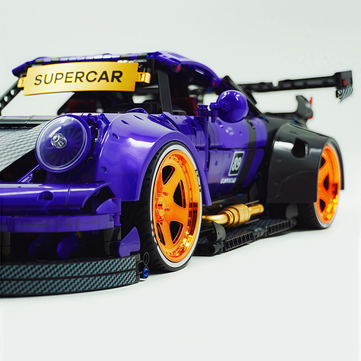 Trilumity Motorized Building Block Set: The Ultimate Widebody Porsche 964 RWB, Widebody German Coupe (3950-Piece)