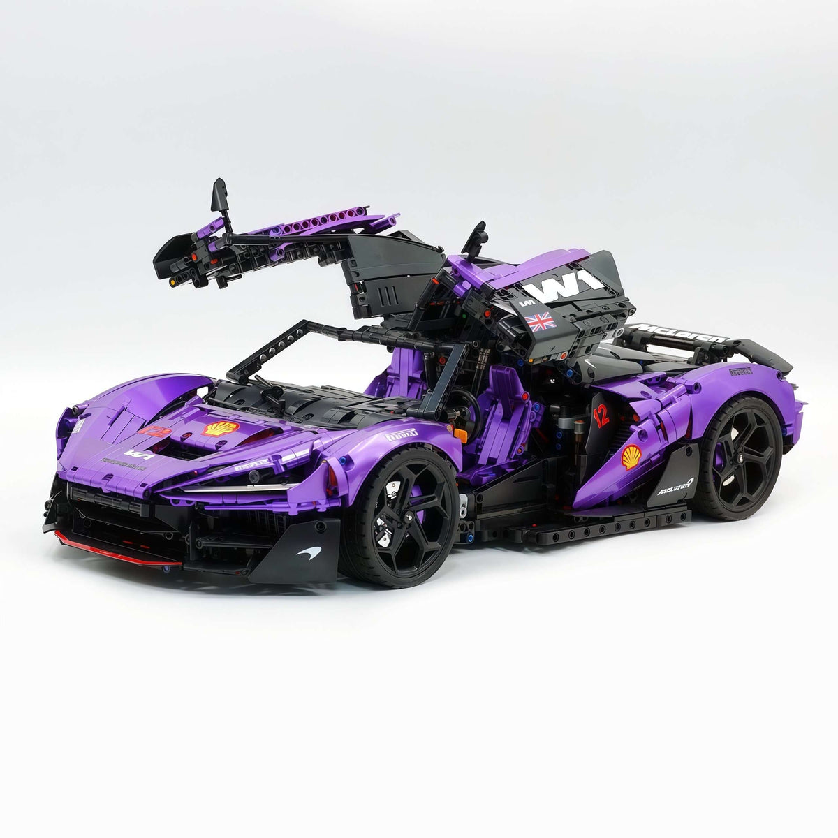 Trilumity Motorized Building Block Set: 1:8 The Ultimate British Woking Hypercar | Pearlescent Purple Custom Edition | Shipped in Original Gift Box