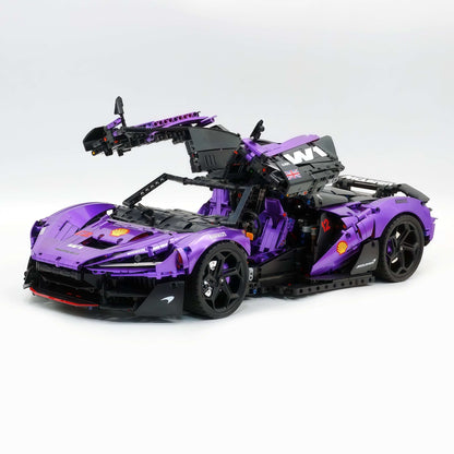Trilumity Motorized Building Block Set: 1:8 The Ultimate British Woking Hypercar | Pearlescent Purple Custom Edition | Shipped in Original Gift Box