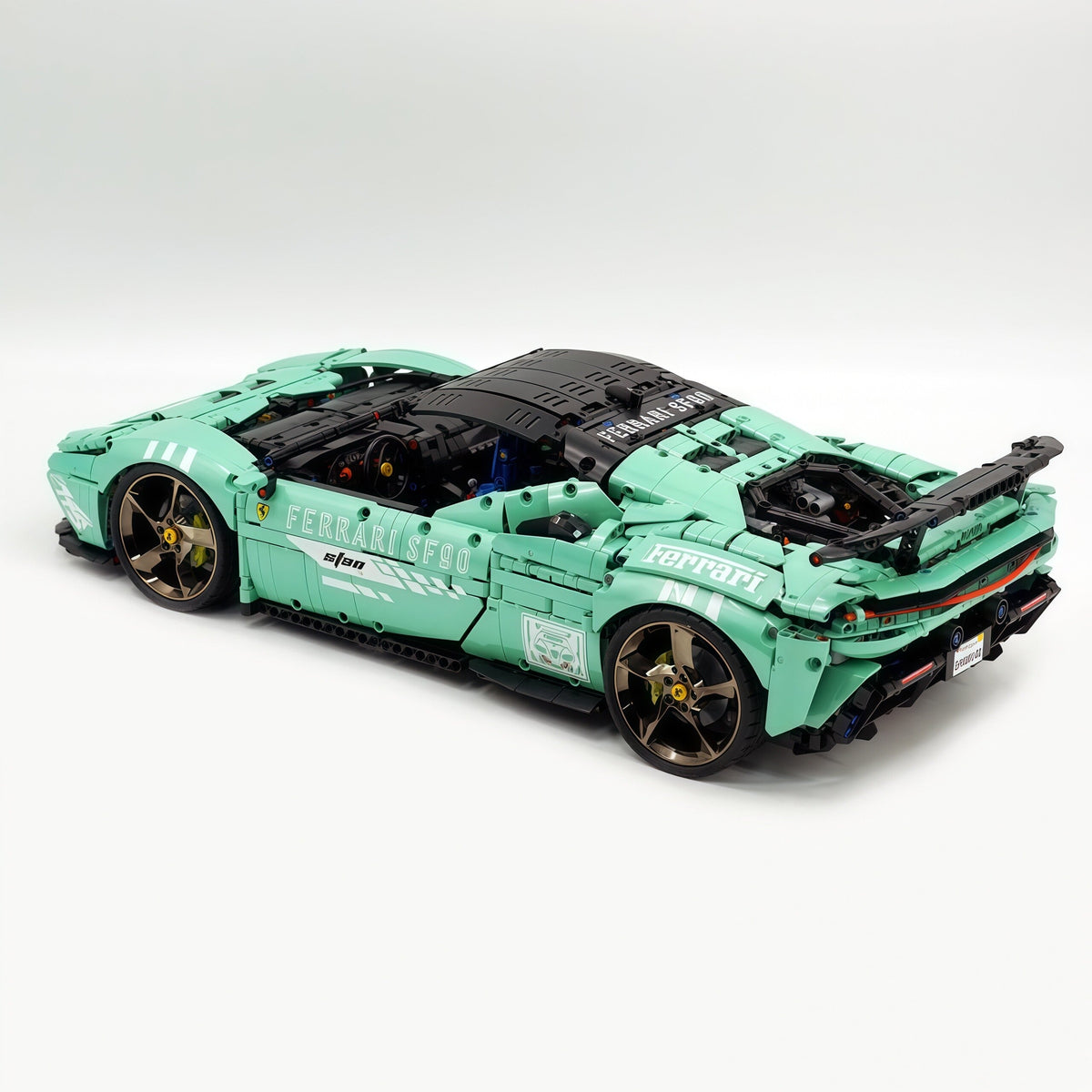 Trilumity Motorized Building Block Set: 1:8 Xx Track Hybrid Baked Enamel Mint Green Limited Color, The Ultimate Supercar, More Than 12 Features