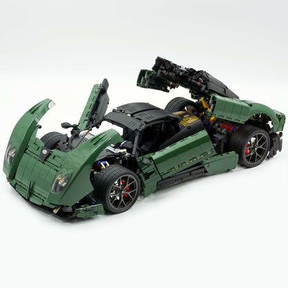 Trilumity Building Block Set: 1:8 Pagani Utopia Custom Avocado Green Paint – The Ultimate V12 Italian Hypercar (4688-Piece)