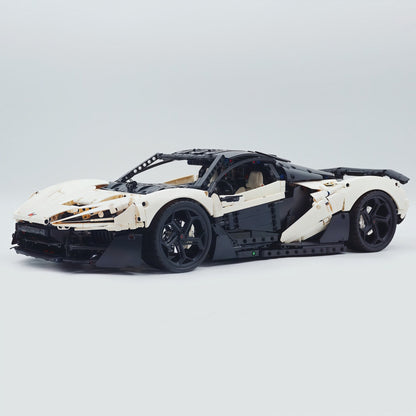 Trilumity Motorized Building Block Set: 1:8 The Ultimate British Woking Hypercar | White Custom Edition | Shipped in Original Gift Box (4200+-Piece)
