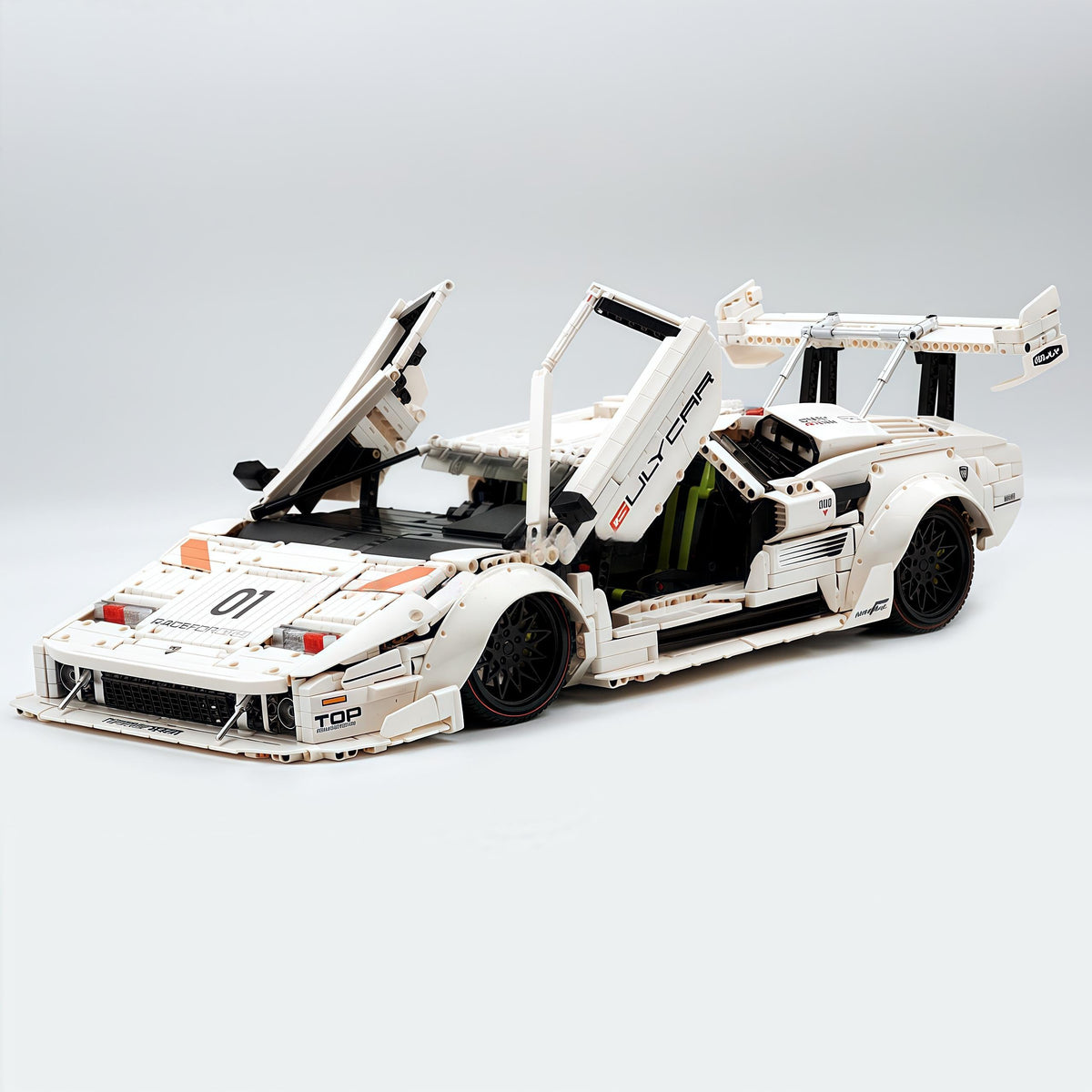 Trilumity Building Block Set: 1:8 Lamborghini Countach Lp5000 Building Set (3970+-Piece)
