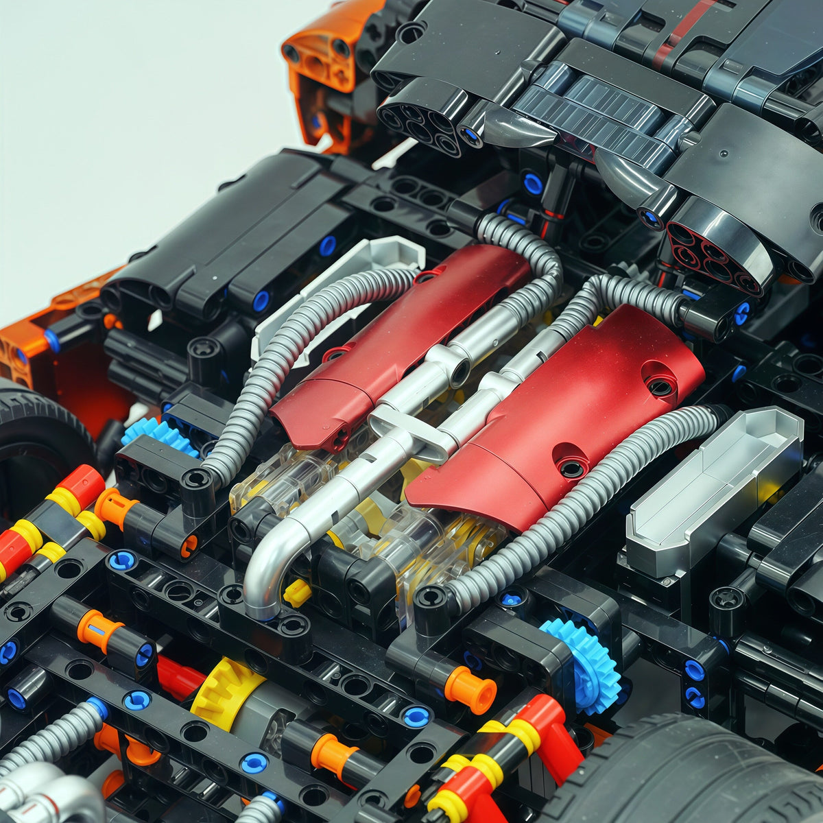 Trilumity Building Block Set: 1:8 The Ultimate Pagani Utopia Supercar | Customized Orange Gold V12 Italian Exotic (3314Piece)