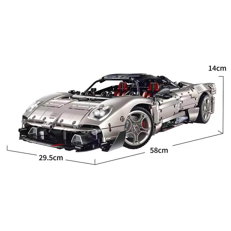 Trilumity Building Block Set: 1:8 The Ultimate Pagani Utopia Supercar | Limited Edition Champagne Gold V12 Italian Exotic (3314Piece)