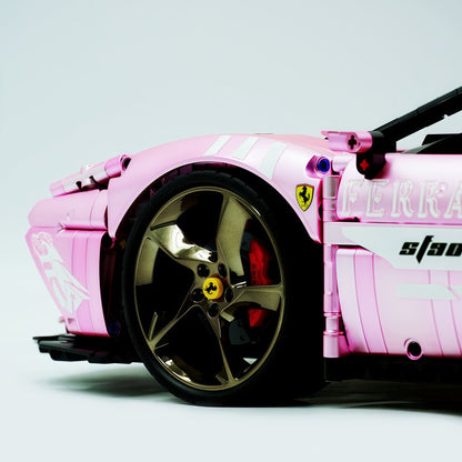 Trilumity Motorized Building Block Set: 1:8 Xx Track Hybrid Pink Plating Limited Color, The Ultimate Supercar, More Than 12 Features