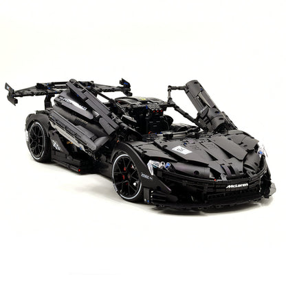 Trilumity Motorized Building Block Set: 1: 8 British Hybrid Hypercar Darth Vader Supercar Building Sets with Remote Control, Electric lift tail