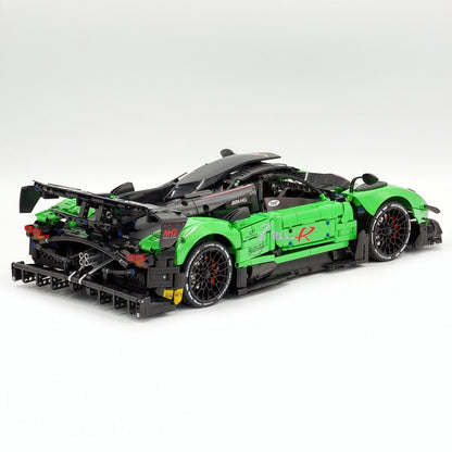 Trilumity Building Block Set: 1:8 Pagani Zonda R | Pearl Green Paint Italian Hypercar (3300+-Piece)
