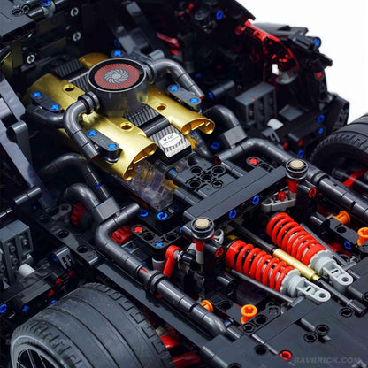 Trilumity Building Block Set: 1: 8 The Ultimate Italian Track-Only V12 Hypercar, Mirror Red Plated Limited Edition (4100+Piece)