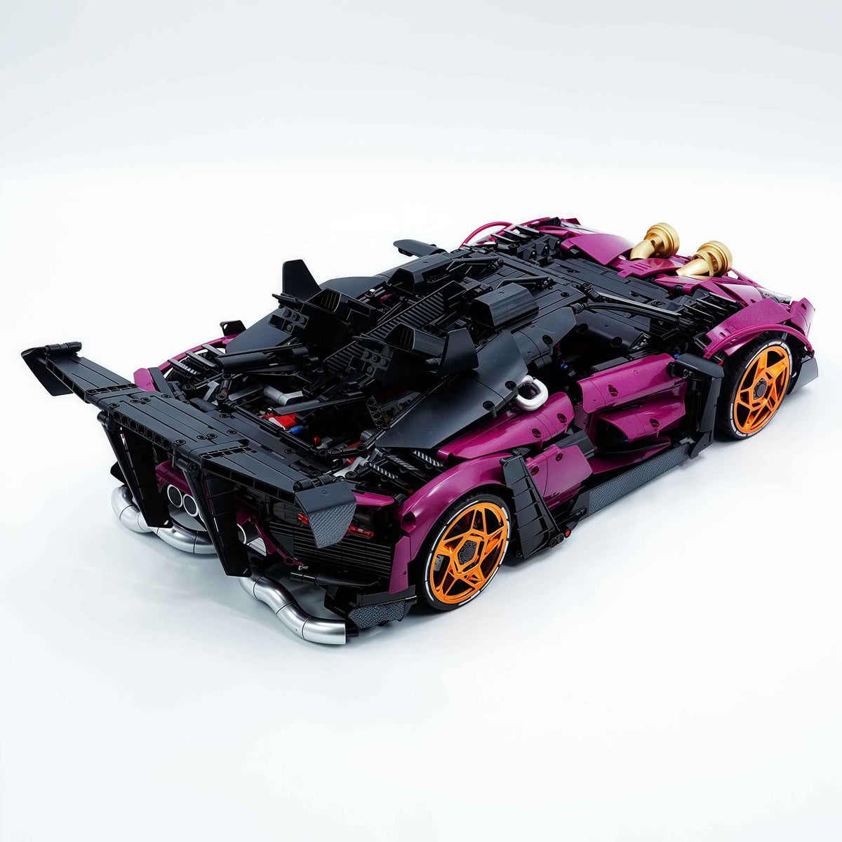 Trilumity Motorized Building Block Set: The Ultimate Turbocharged Italian Bull Jota V12 Hypercar (3950-Piece)