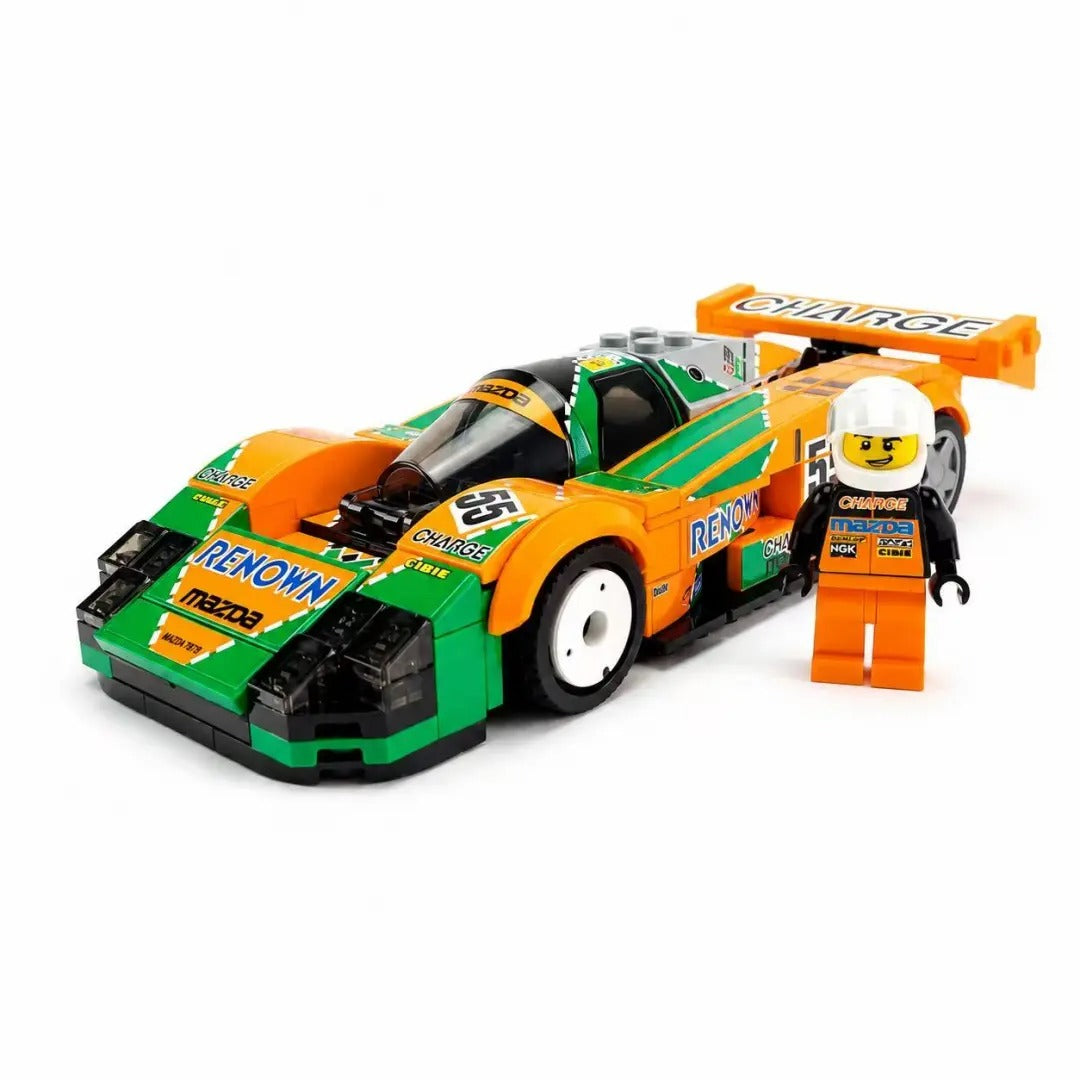 Trilumity Building Block Set: Mazda 787B 1991 Le Mans Rally | Includes a Complete Set of Stickers| 261-Piece
