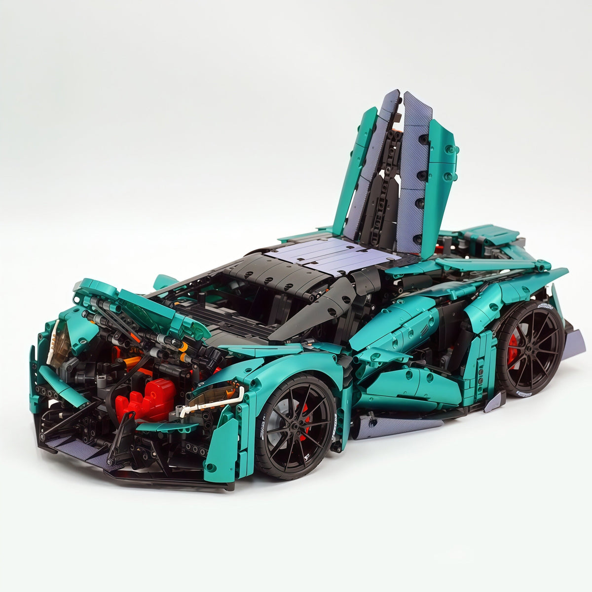 Trilumity Motorized Building Block Set: 1:8 The Ultimate Ajlani Drakuma | Customized Barrel-Plated Emerald V8 Concept Hypercar (3920+-Piece)