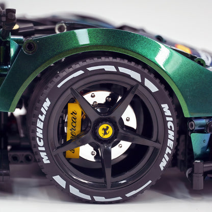 Trilumity Motorized Building Block Set: 1:8 The Ultimate Italian Hybrid Hypercar Evo | Chameleon Metallic Paint Italian Flagship (4058+-Piece)