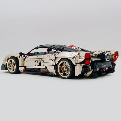 Trilumity Building Block Set: 1:8 The Ultimate Pagani Utopia Supercar | Limited Edition Champagne Gold V12 Italian Exotic (3314Piece)