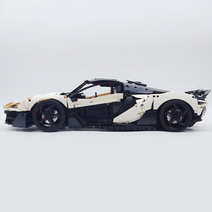 Trilumity Motorized Building Block Set: 1:8 The Ultimate British Woking Hypercar | White Custom Edition | Shipped in Original Gift Box (4200+-Piece)
