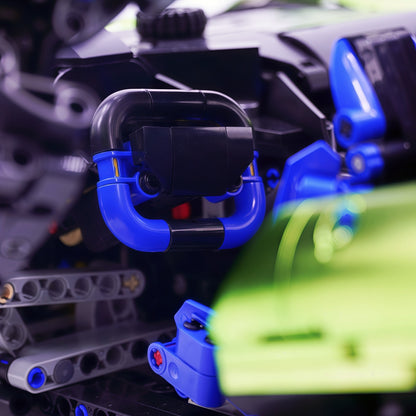 Trilumity Building Block Set: 1:8 Devel sixteen V16 | Neon Green Custom Edition | Officially licensed (4016Piece)