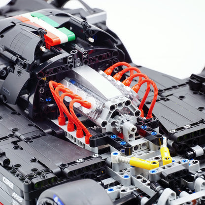 Trilumity Motorized Building Block Set: 1:8 The Ultimate LMDh Hybrid Prototype | Matte Black Custom Edition (3771-Piece)