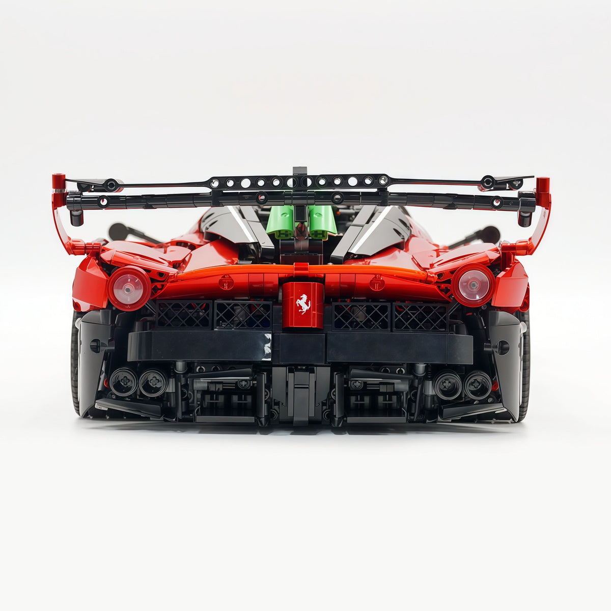 Trilumity Motorized Building Block Set: 1:8 The Ultimate Italian Hybrid Hypercar Evo | Pearl Red Painting Italian Flagship (4058Piece)