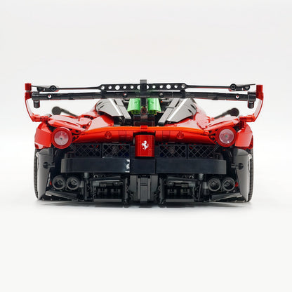 Trilumity Motorized Building Block Set: 1:8 The Ultimate Italian Hybrid Hypercar Evo | Pearl Red Painting Italian Flagship (4058Piece)