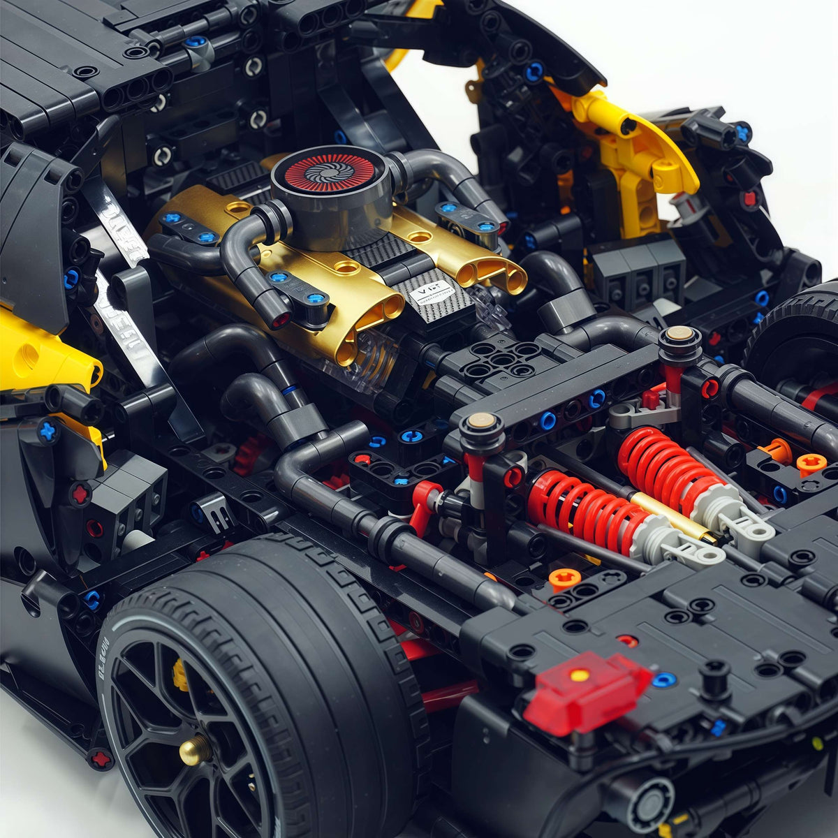Trilumity Building Block Set: 1: 8 The Ultimate Italian Track-Only V12 Hypercar, Vibrant Yellow Limited Edition (4100+Piece)