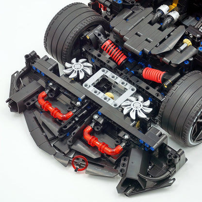 Trilumity Building Block Set: 1:8 Pagani Zonda R | Mirror Blood Red Paint Italian Hypercar (3300+-Piece)