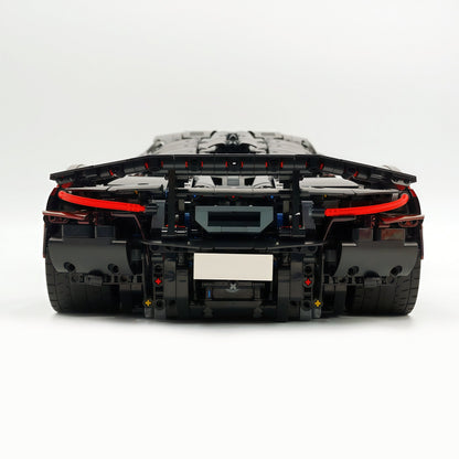 Trilumity Motorized Building Block Set: 1:8 The Ultimate British Woking Hypercar | Black & Red Chameleon Paint Edition | Shipped in Original Gift Box