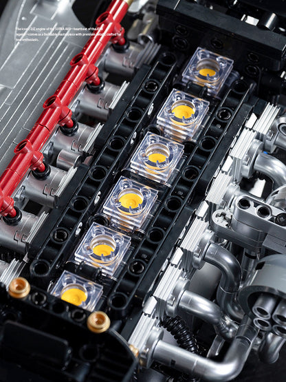 Trilumity Building Block Set: 2Jz-Gte Engine | Single Turbo Japanese Inline 6 Engine(974Piece)