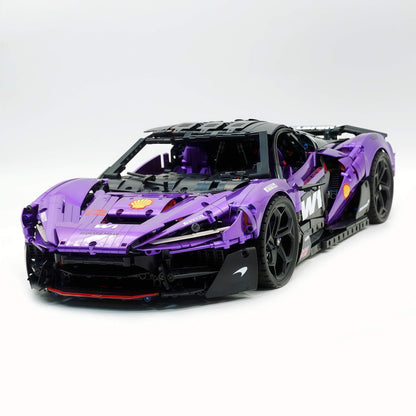 Trilumity Motorized Building Block Set: 1:8 The Ultimate British Woking Hypercar | Pearlescent Purple Custom Edition | Shipped in Original Gift Box