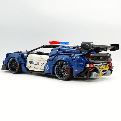 Trilumity Building Block Set: 1:8 American Mustang Police Car | The Ultimate RC Collector’s Item (3975-Piece)
