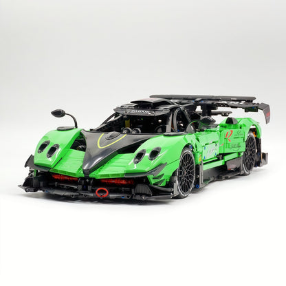 Trilumity Building Block Set: 1:8 Pagani Zonda R | Pearl Green Paint Italian Hypercar (3300+-Piece)