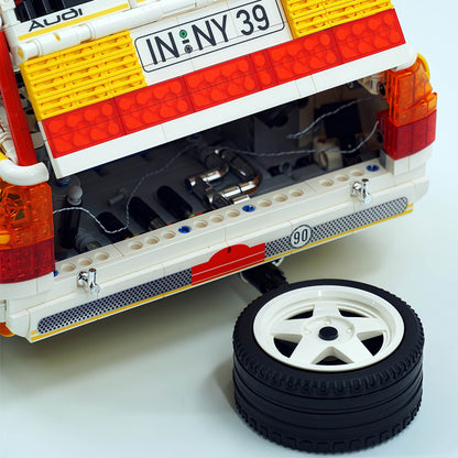 Trilumity Building Block Set: 1: 8 Audi Rally Quattro S1 Group B 1984, Genuine Authorization (3887+Piece)