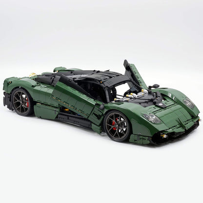 Trilumity Building Block Set: 1:8 Pagani Utopia Custom Avocado Green Paint – The Ultimate V12 Italian Hypercar (4688-Piece)