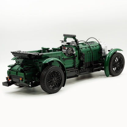 Trilumity Motorized Building Block Set: 1:8 Bentley Blower Junior | Vintage Aesthetic City Car Set (3918+-Piece)