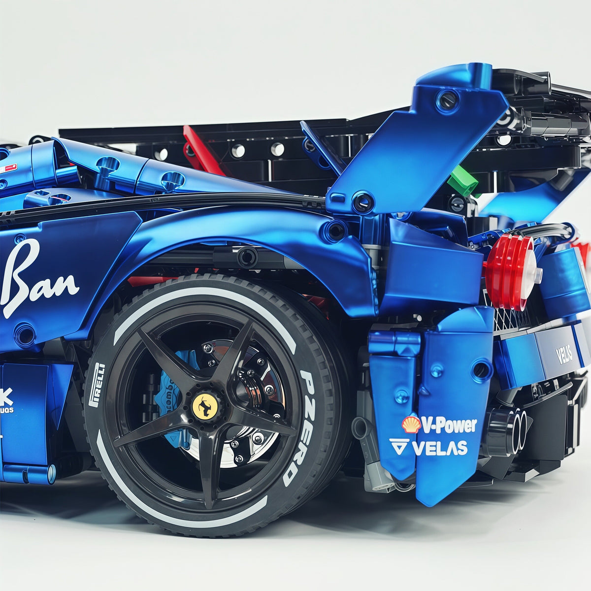 Trilumity Motorized Building Block Set: 1:8 The Ultimate Italian Hybrid Hypercar Evo | Matte Sapphire Blue Custom Edition (4058Piece)