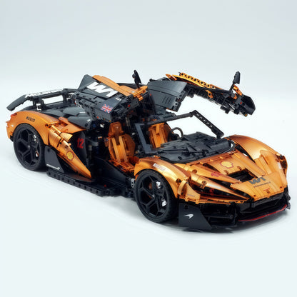 Trilumity Motorized Building Block Set: 1:8 The Ultimate British Woking Hypercar | Orange-Gold Custom Edition | Shipped in Original Gift Box