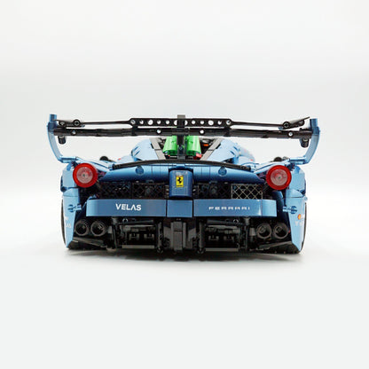 Trilumity Motorized Building Block Set: 1:8 The Ultimate Italian Hybrid Hypercar Evo | Customized Electroplating Tiffany Blue Italian Exotic