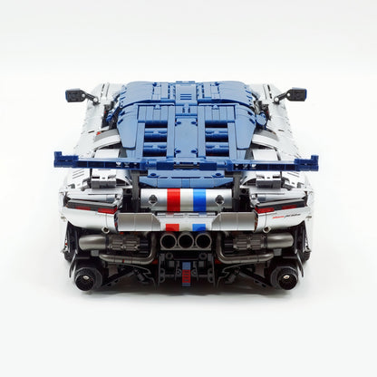 Trilumity Building Block Set: 1:8 The Ultimate 2025 Hybrid Hypercar | Remote Controlled V6 Prancing Horse Hypercar | Silver Limited Edition