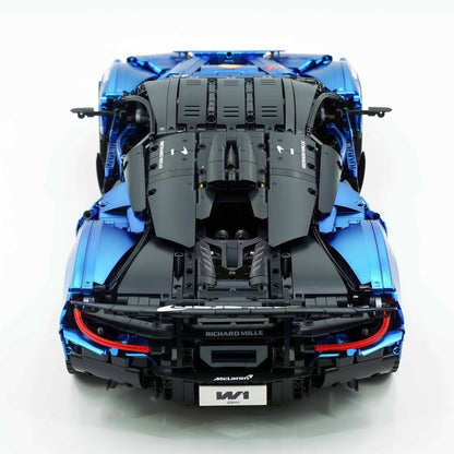 Trilumity Motorized Building Block Set: 1:8 The Ultimate British Woking Hypercar | Electric Sapphire Blue Custom Edition | Shipped in Original Gift